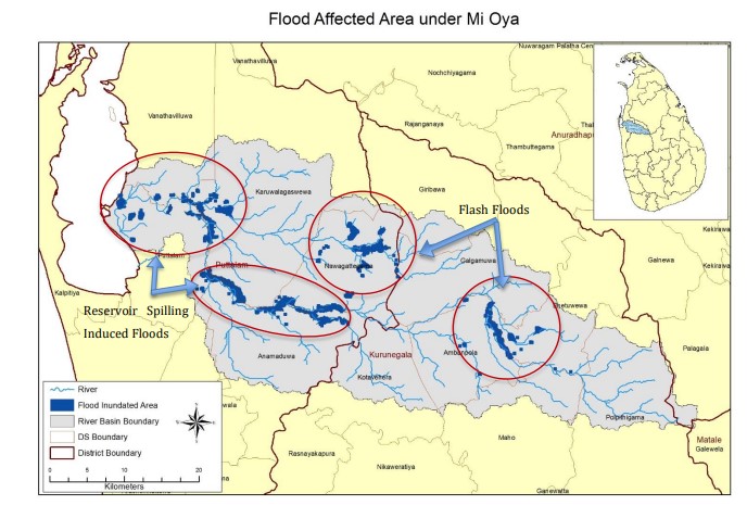 Flood afected areas