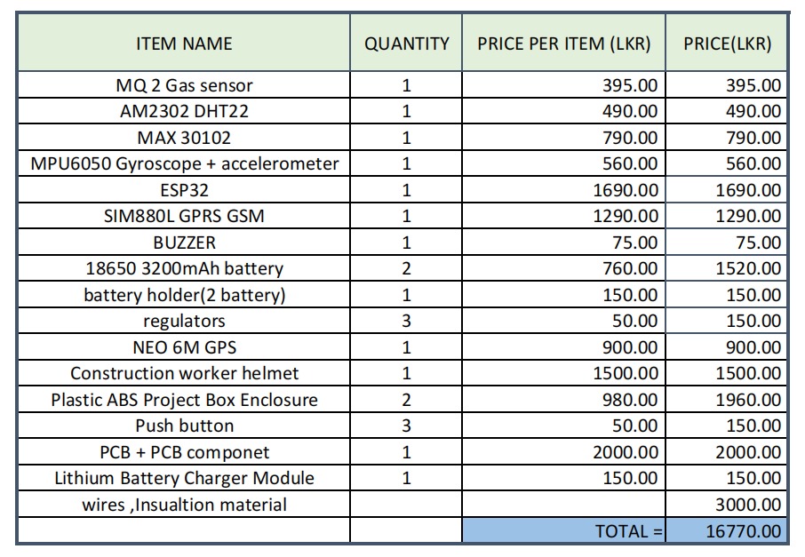 Detailed Budget