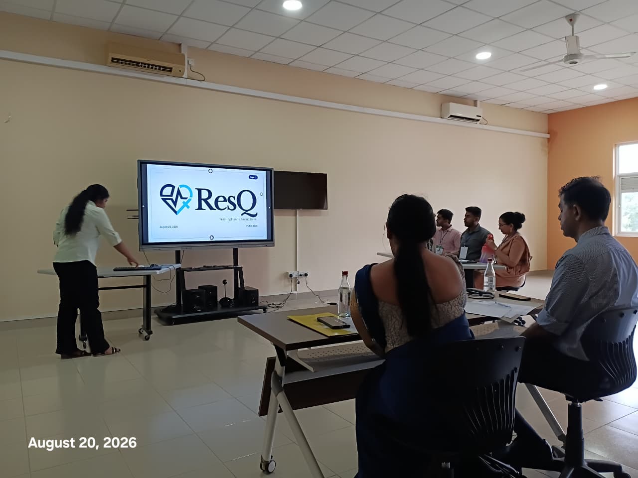 ResQ team presenting its CPR skills-training research at iPURSE 2026