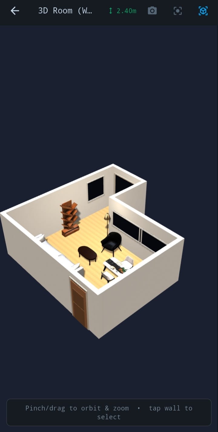 3D visualization of a measured room