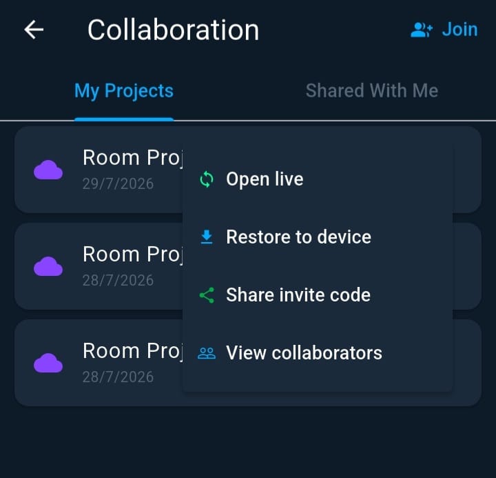 Two collaborators editing the same project