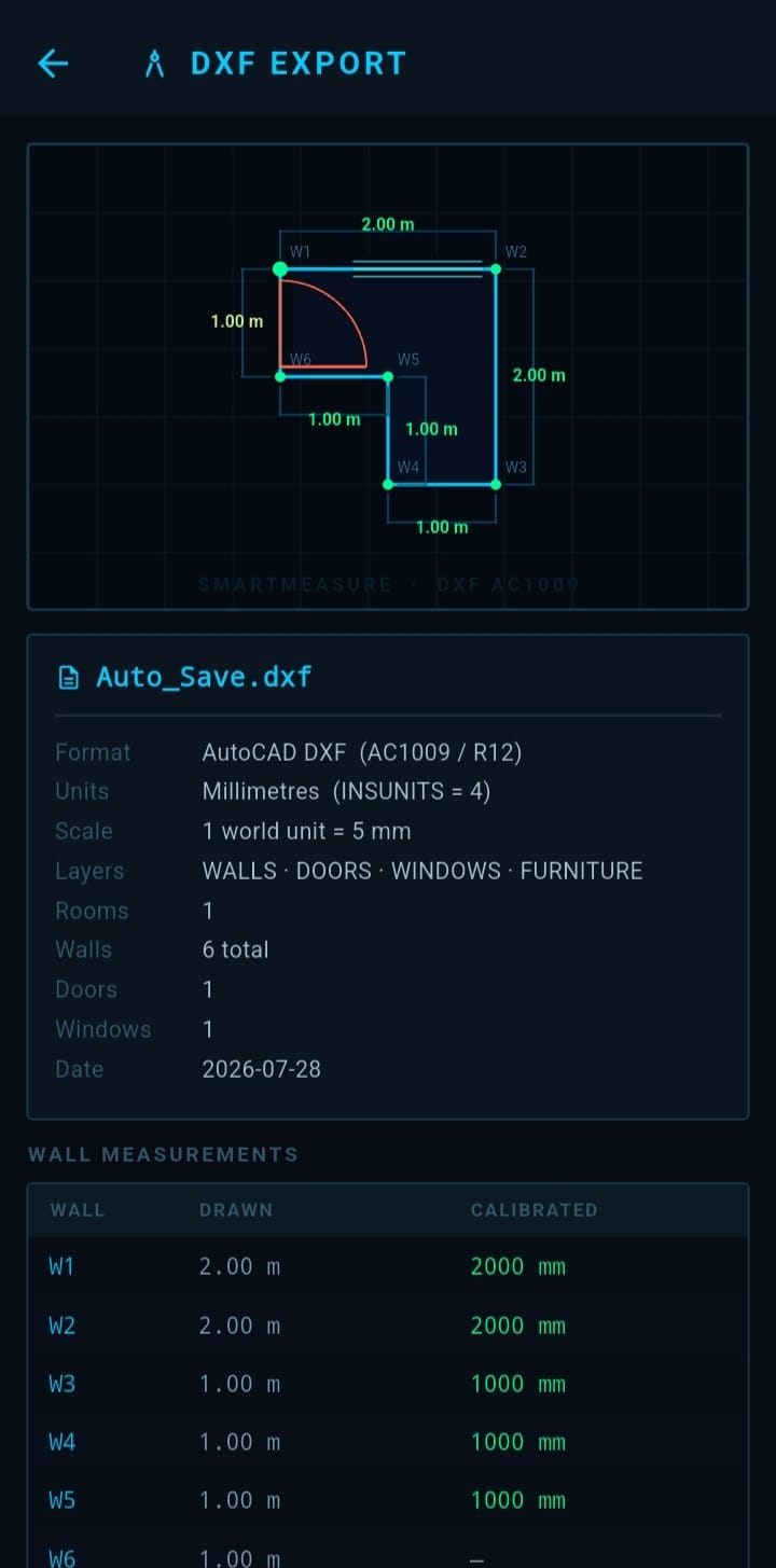 DXF CAD file export