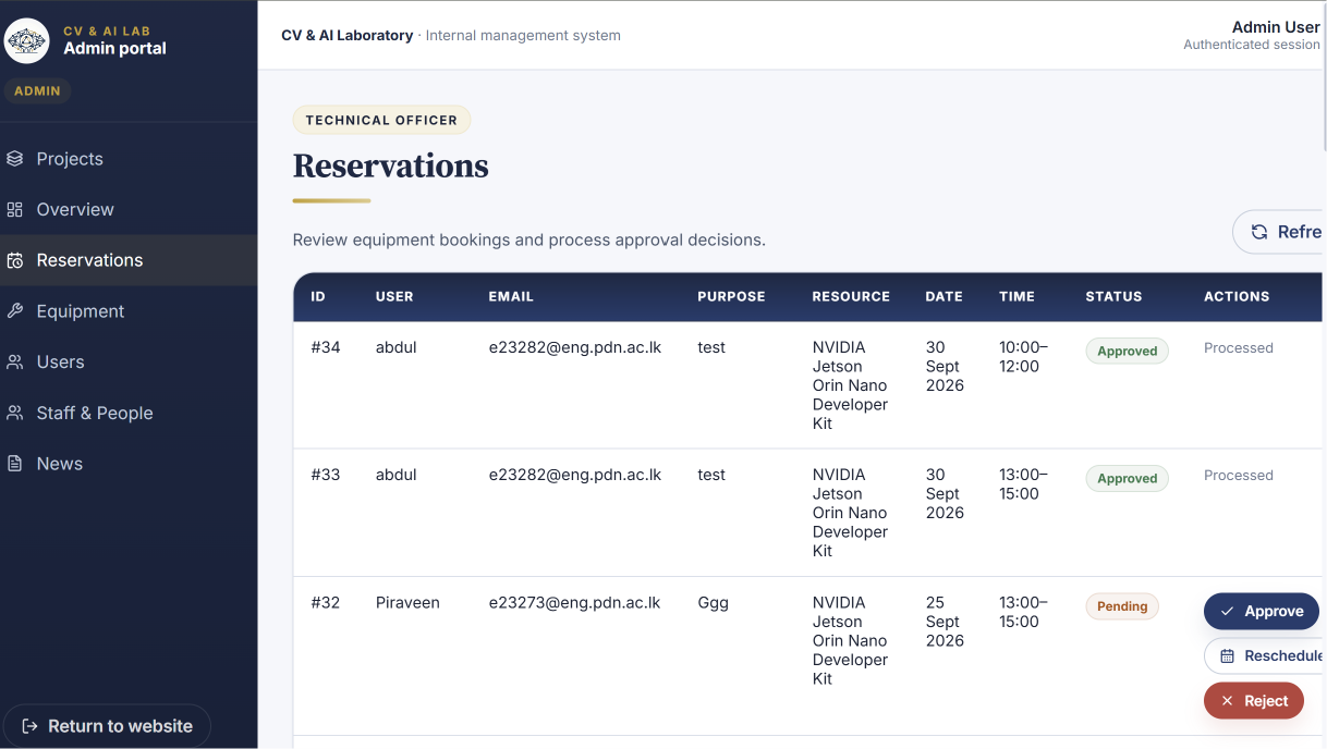 Admin Portal