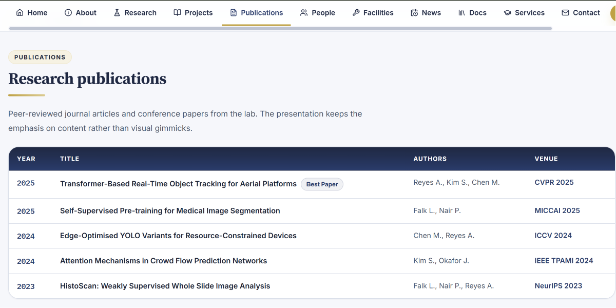 Publications Page