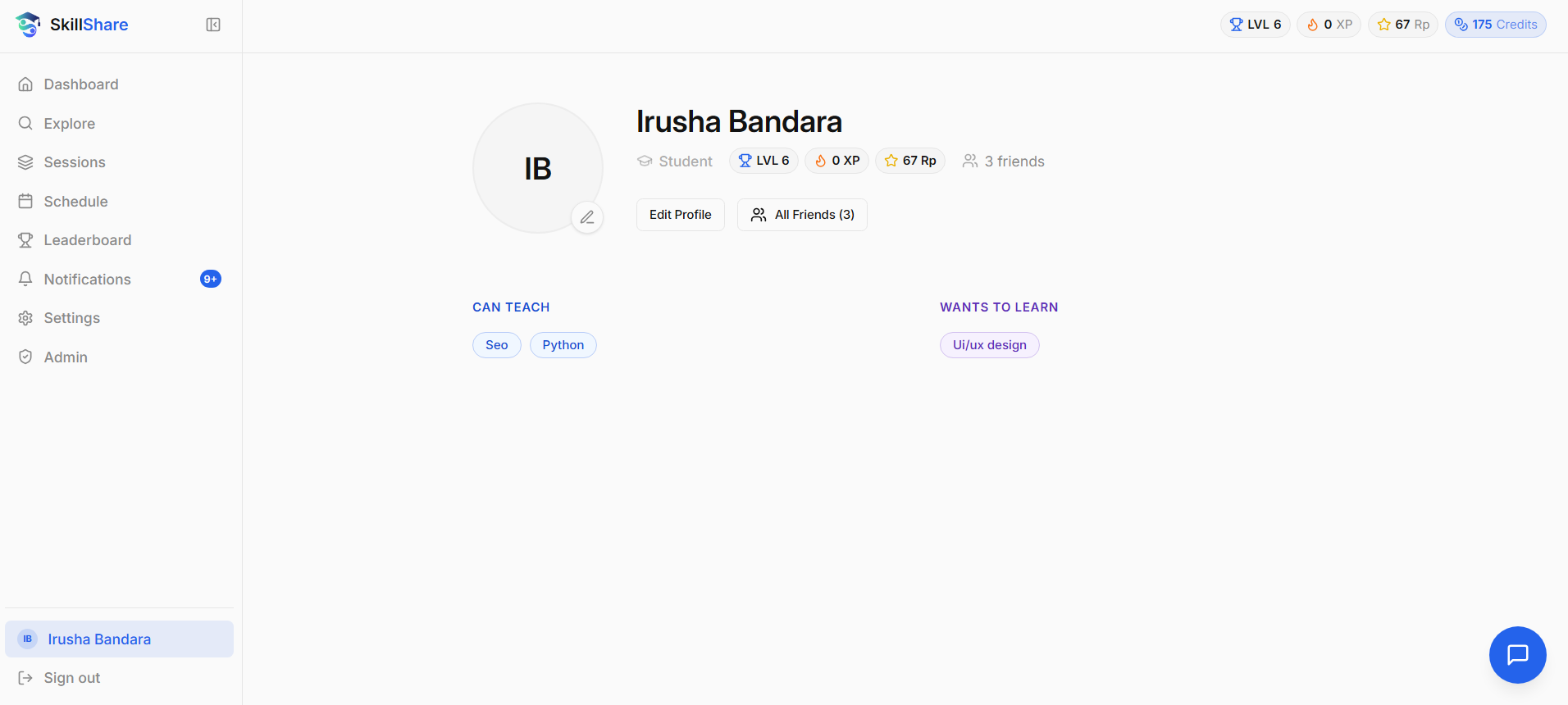 User Profile and Availability Slots