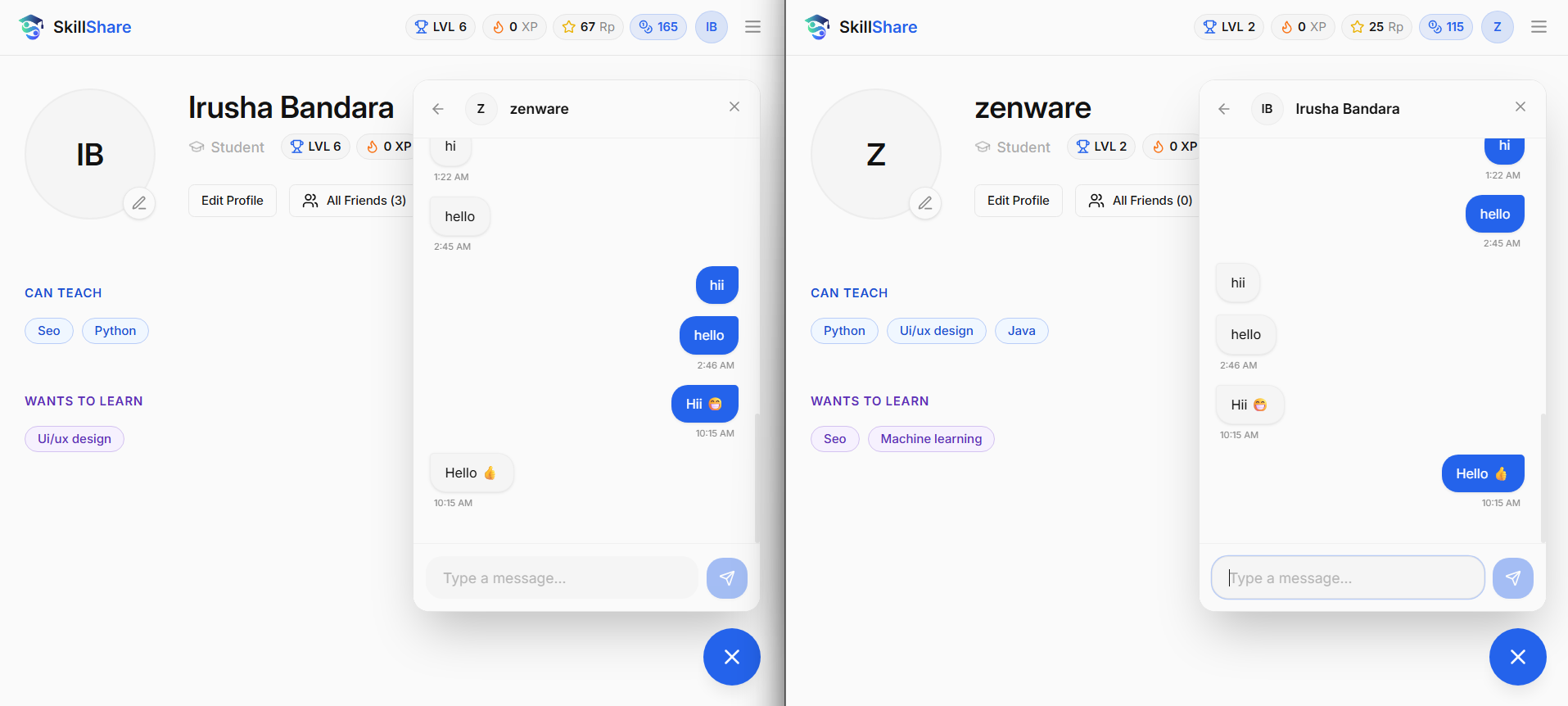 Real-Time Chat Interface