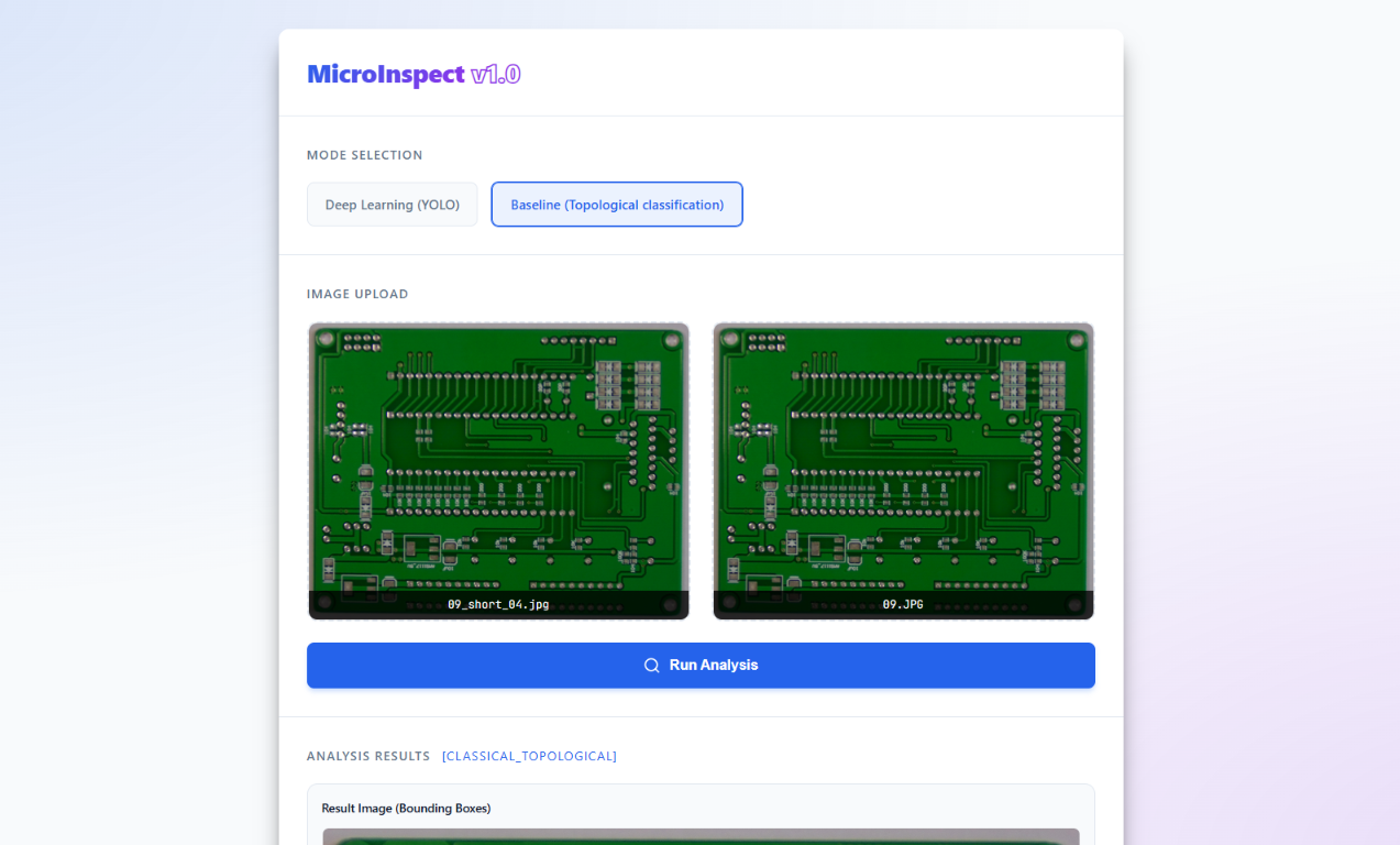 MicroInspect Demonstration Interface